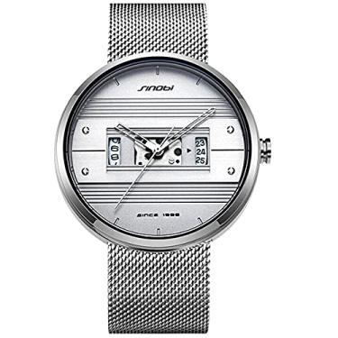 Imagem de Relógio de Pulso Masculino Sinobi Relógio de Quartzo Moda Criativa Malha de Aço À Prova D'agua (C3)