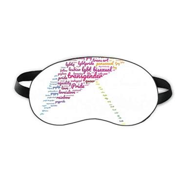 Imagem de Guarda-chuva arco-íris Lgbt Wordcloud Sleep Eye Shield Soft Night Vlindfold Shade Cover