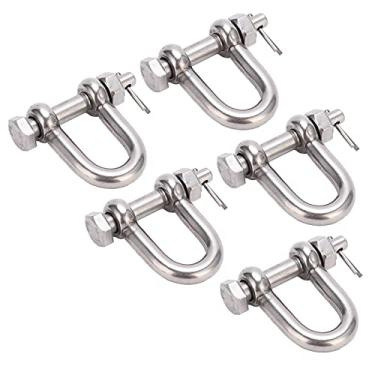 Imagem de Manilha de ancoragem de anel D, ferragens de aço inoxidável 304, amplamente utilizadas, 5 peças, manilha em forma de D, multifunções para reparo de peças para mecânica