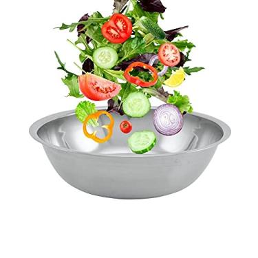Imagem de Tigela Mixing Bowl Aço Inox 35cm Resistente Multiuso Preparar Servir Cozinha Gourmet Premium