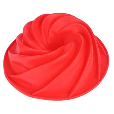 Imagem de Forma De Bolo De Silicone,Forma De Bolo Em Espiral, Forma De Bolo De Silicone Antiaderente De 9,3 Polegadas, Forma De Silicone Para Bolo De Aniversário, Muffin, Pão, Torta, Pudim, Torta, Mousse, Chee