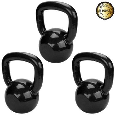 Imagem de Kit Kettlebell Emborrachado Funcional De 4, 6, 8 Kg