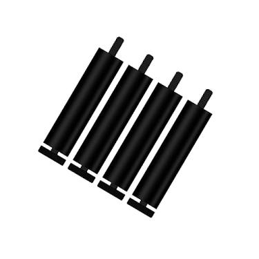 Imagem de ＫＬＫＣＭＳ 4 peças pés de sofá liga de alumínio móveis estilo moderno substituição de sofá para armários de banheiro assentos de amor prateleiras, preto 25cm