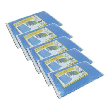 Imagem de Pasta L Ofício Acp Azul 23X33Cm 10U Kit 5