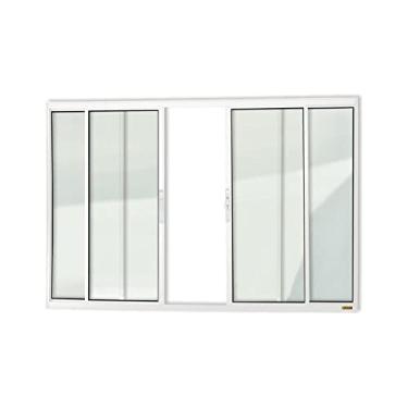 Imagem de Janela de Correr em Alumínio Confort 4 Folhas 1,00 x 1,50cm Branca