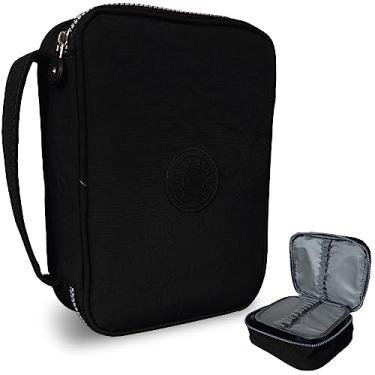 Imagem de Estojo Box Escolar Grande 100 Lápis Nylon Com 25 Elásticos (Preto)