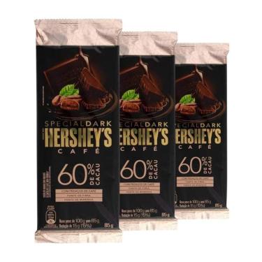 Imagem de Chocolate Hersheys 60% Cacau 3 Barras 85G Special Dark Café