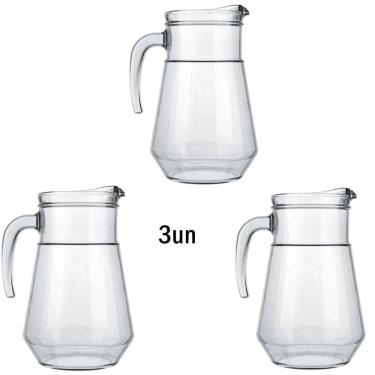 Imagem de Jogo de 3 Jarras Bar Sempre Sucos ou Drinks 1,5l Nadir Figueiredo Vidro Transparentes