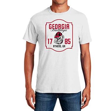 Imagem de Camiseta masculina Elite Fan Shop NCAA Arco sobre Branco, Georgia Bulldogs White, Large