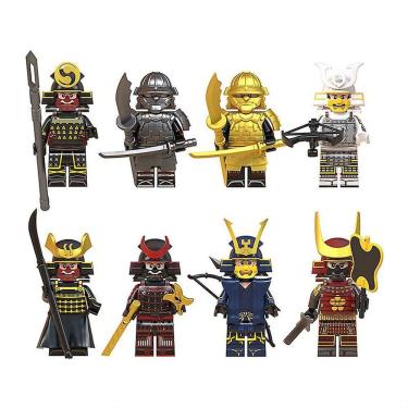 Imagem de 8pcs Cavaleiro Medieval Blocos de Construção Figuras Iluminação C