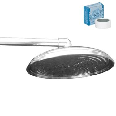 Imagem de Ducha Cascata Chuveiro Piscina Chuveirão Alumínio 8 Pol