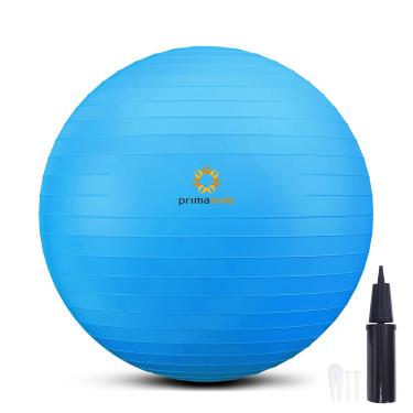 Imagem de PRIMASOLE Bola de exercício para equilíbrio estabilidade fitness treino yoga pilates em casa escritório e academia 45 cm azul