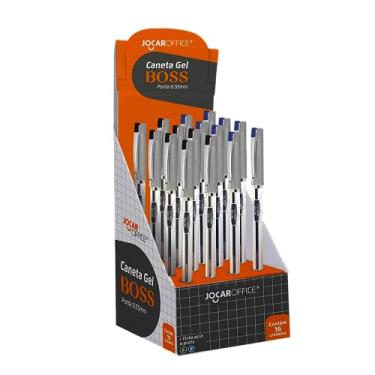 Imagem de CANETA GEL BOSS 0.55 - DISPLAY C/ 16 UNID. AZUL E PRETA JOCAR OFFICE