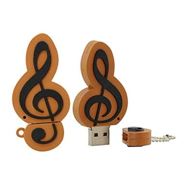 Imagem de 16 GB Música nota forma USB Flash Drives Pen Drive memória Flash Stick PenDrives USB Flash Disk Thumb Drive U disco USB 2.0 Pen Drive PenDrive (castanho preto)