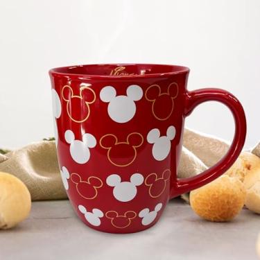 Imagem de Disney Mickey Mouse All Over Print Caneca Bullet colecionável vermelha - 473 ml