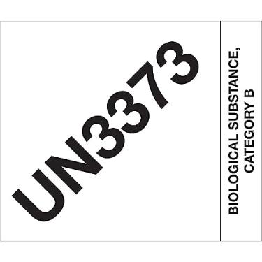 Imagem de Tape Logic DL1404 10 cm x 12 cm. - Etiquetas categoria B de substâncias biológicas UN3373, preto e branco - rolo de 500