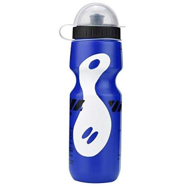 Imagem de Germerse Garrafa de água, gaiola de bicicleta para garrafa de água, conjunto de garrafas de polietileno para bicicleta, suporte de garrafa tipo V para bicicleta de montanha, bicicleta dobrável de longa distância (azul)