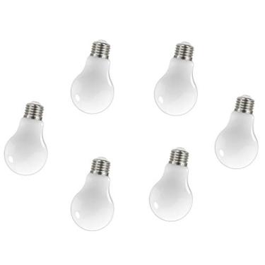 Imagem de Satco (Pacote com 6) Lâmpadas de filamento LED reguláveis, S12420, alto lúmens, 8,2 watts, A19; branco macio; base média; 3000K; 90 CRI; 120 volts para uso residencial, hotelaria, display e comercial