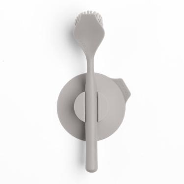 Imagem de Escova para Pia com Suporte de Plástico Brabantia Cinza Claro