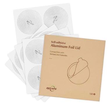 Imagem de RECAPS Tampas de alumínio para reutilizar cápsulas de café compatíveis com Nespresso VertuoLine 200 peças de 62 mm (cápsulas de café não incluídas)