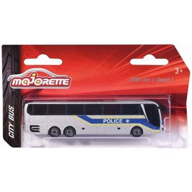 Imagem de Miniatura Majorette City Bus Man Lion`s City Coach L  Onibus 1/64 Policia Prata