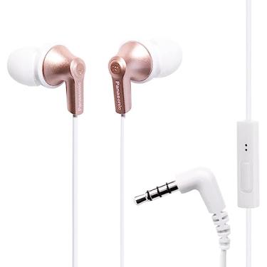 Imagem de Fones de ouvido com fio intra-auriculares e microfone Panasonic ErgoFit RP-TCM125-N, rosa dourado