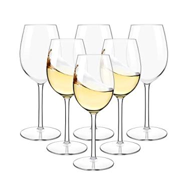 Imagem de MICHLEY Taças de vinho flutuantes para piscina 496 g Unbreakable Tritan Taças de vinho tinto de plástico com haste ideal para bar de praia, acampamento, lava-louças, conjunto de 6