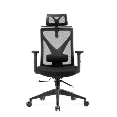 Imagem de CADEIRA PARA ESCRITÓRIO COM ASSENTO ESTOFADO E ENCOSTO EM TELA MESH - MK-900