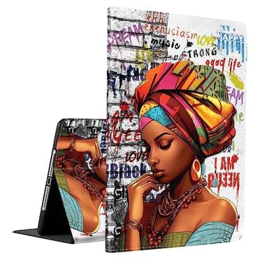 Imagem de Capa para iPad Pro 11 polegadas 4ª/3ª/2ª/1ª geração 2022/2021/2020/2018, serve também para iPad Air 4/5 th 27.7 cm com suporte ajustável automática hibernar/despertar, mulheres africanas