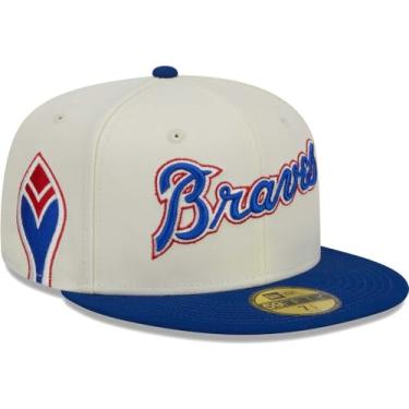Imagem de New Era Boné retrô Atlanta Braves 59FIFTY Cooperstown, Branco, azul, 7