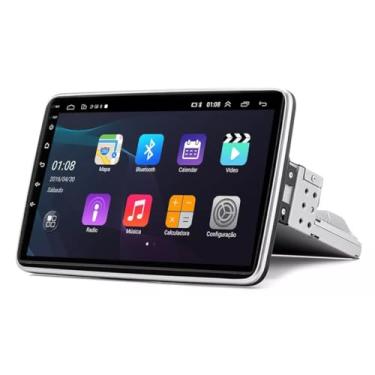 Imagem de H-TECH Central Multimidia 10pol 1Din Tela Rotativa Android 12 Carplay Android Auto