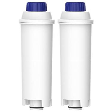 Imagem de Filtro de água de café certificado AQUACREST TÜV SÜD, substituição para De'Longhi 5513292811, DLS C002, CFL-950, SER3017, ECAM/ETAM Series, EC680, BCO420 (pacote com 2, a embalagem pode variar)