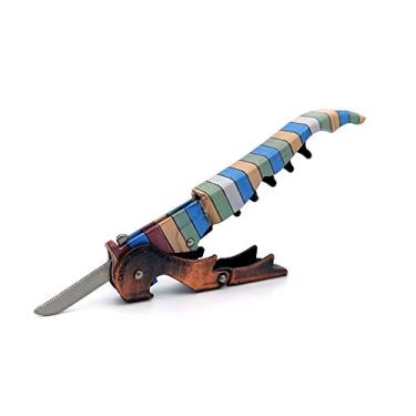 Imagem de Pulltap's Abridor de garrafas de saca-rolhas de madeira genuína 900 Collection Wine Key (cor madeira)