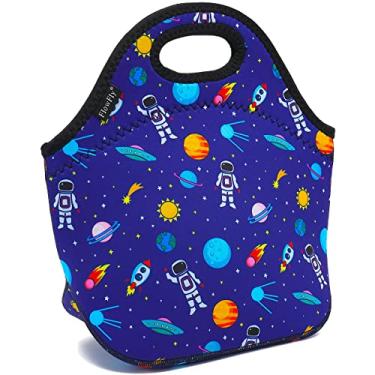 Imagem de Bolsa de almoço térmica reutilizável com isolamento térmico da Neoprene para meninos com zíper, Unicorn, 1