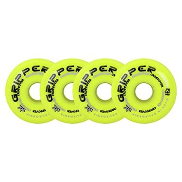 Imagem de Labeda Rodas de hóquei em patins cruzadas médio 80A amarelo 76 mm - conjunto com 4