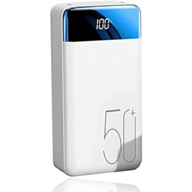 Imagem de Banco de energia, carregador portátil de 50000mAh Bateria externa de alta capacidade com 3 saídas, lanterna LED e display LCD Bancos de energia de carga rápida para smartphones, tablets e mu