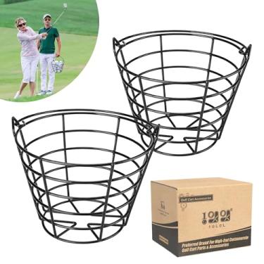 Imagem de 10L0L Recipiente de bola de golfe de metal preto, pacote com 2