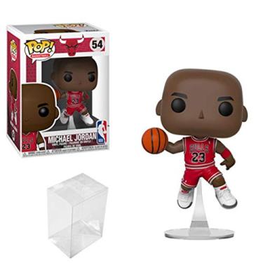 Imagem de Funko Pop Basketball: NBA Chicago Bulls Michael Jordan boneco de vinil com 1 protetor PopShield Pop Box