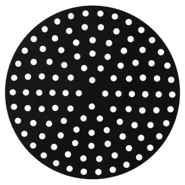 Imagem de Forro Redondo de Silicone Ideal Para Fritadeira Elétrica Air Fryer 19cm X 19cm Antiaderente Para Cozimento Livre de BPA e Também Descanso de Panela - MBB Shop (Preto)