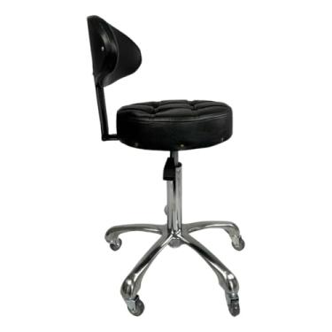 Imagem de Mocho Soft Encosto Base Aço Dentista Clínica Estética Estek