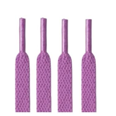 Imagem de Flat Engrossar Cor Doces Crianças Sapato Cadarços Tênis De Basquete Vela Sapato Cadarços Acessório De Sapato(Lilac purple,100cm)