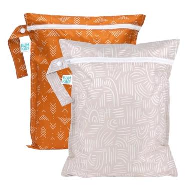 Imagem de Bumkins - Bolsa impermeável para bebês, viagens, roupa de banho, fraldas de pano, peças de bomba, piscina, academia, higiene pessoal, alça para carrinho de bebê - reutilizável e fácil de limpar - 2