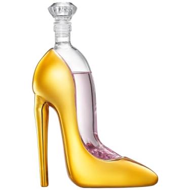 Imagem de Decantador de vinho e uísque com rolha de salto alto, salto alto, garrafa de salto alto para vinho, licor, bourbon, tequila, presente elegante para mulheres, design de direitos autorais