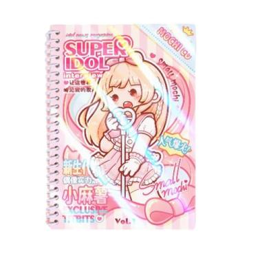 Imagem de Adesivos de papel de liberação dupla face, bobinas fofas de desenho animado, portátil Ledger-Love Voice A5