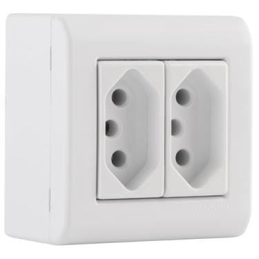 Imagem de Tramontina Caixa de Sobrepor com 2 Tomadas 2P+T 20 A 250 V - LizFlex