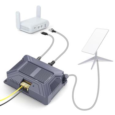 Imagem de XLTTYWL Injetor PoE Starlink V2, 180W 5 em 1 GigE passivo e proteção ESD 12V com saída de alimentação USB e tipo C, adaptador de cabo SPX e conversor DC 9-36V/180W para Dishy (cinza)