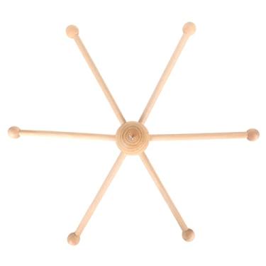 Imagem de Cabide de Berço de bebê Com Estrutura de Madeira Versátil Akozon, Suporte Móvel de Madeira para bebê para Berçário Com Design Esférico de Seis Pernas - Ferramenta de Decoração de