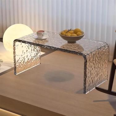 Imagem de Mesa C de acrílico, mesa lateral transparente multiuso para laptop, mesa de canto em forma de C, mesa de sofá, mesa de centro para quarto, sala de estar e banheiro