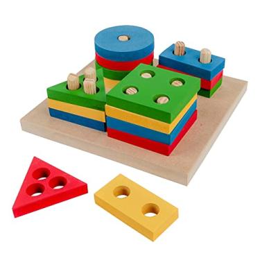 Imagem de Carlu Brinquedos - Prancha de Seleção Pequena Jogo Educativo, 3+ Anos, 16 Peças, Multicolorido, 1078