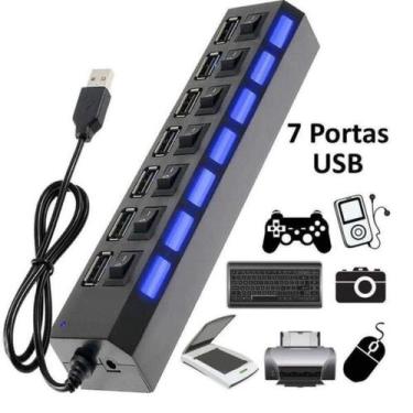 Imagem de Hub Usb 7 Portas - Organização E Eficiência - Entrega Rápida - AL